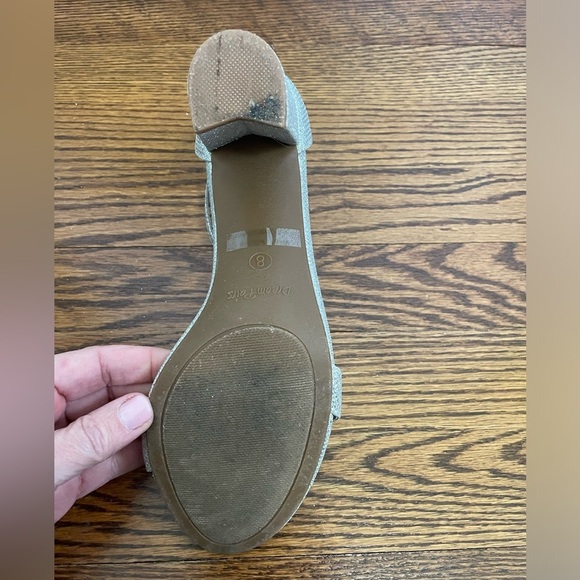 **4/$12** Dream Paris Silver Ankle Strap Block Heels Size 8 - Picture 2 of 8